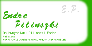 endre pilinszki business card